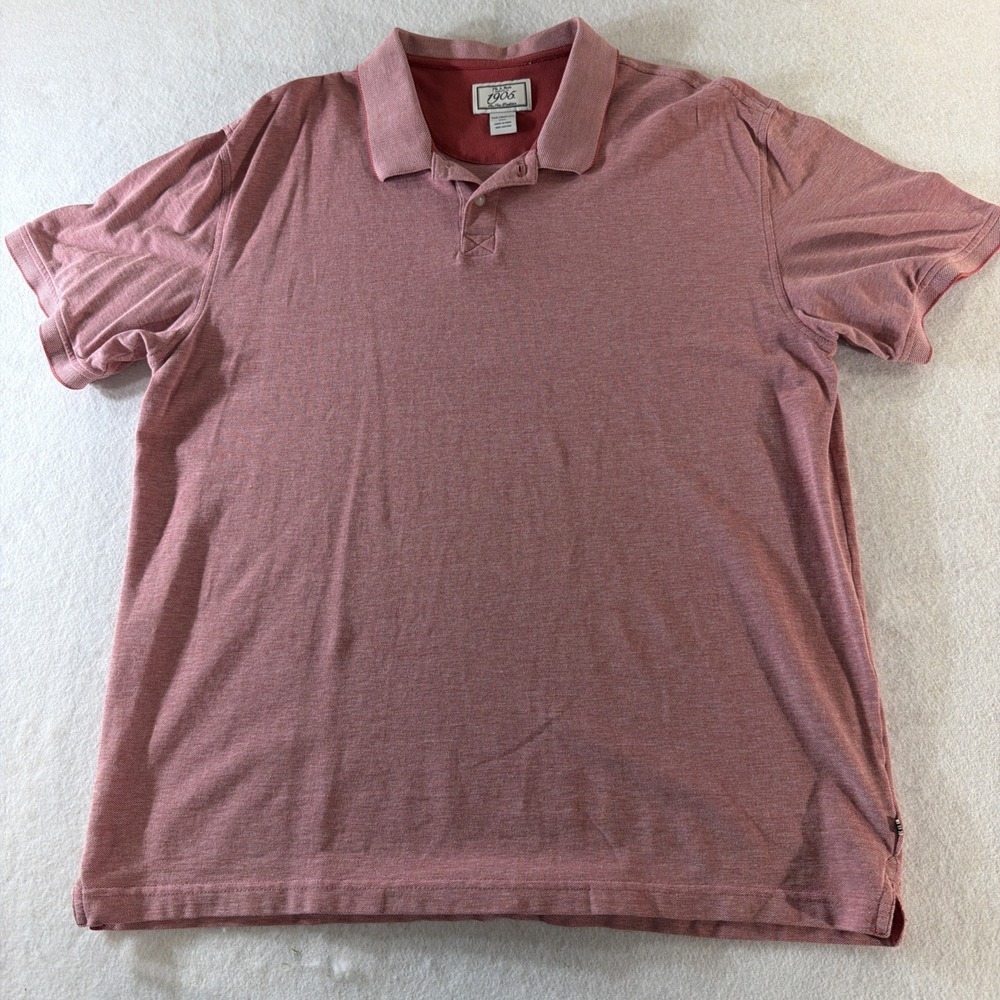 J.S.A. Bank 1905 Polo Shirt XXL Red Tailored Fit 100% Cotton Short Sleeve